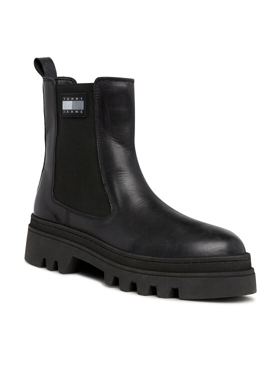 Tommy Jeans Tommy Jeans Μποτάκια με λάστιχο Tjw Fashion Chelsea EN0EN02295 Μαύρο