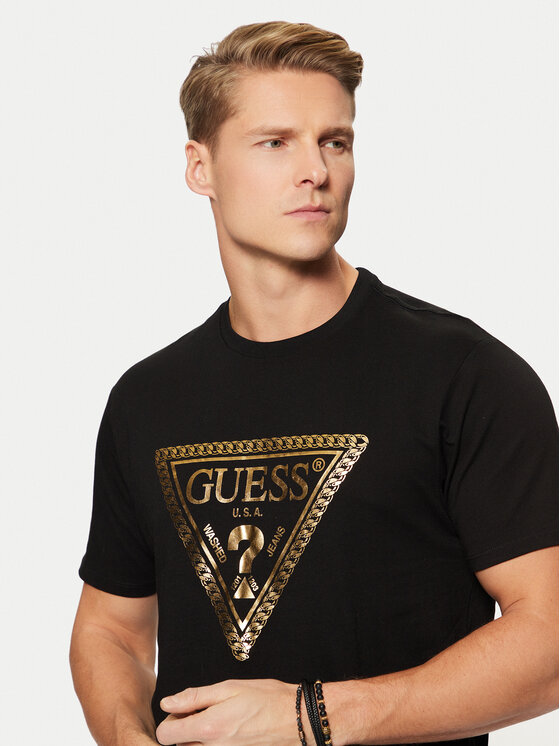 Guess Guess T-shirt M5RI49 K9RM1 Crna Regular Fit