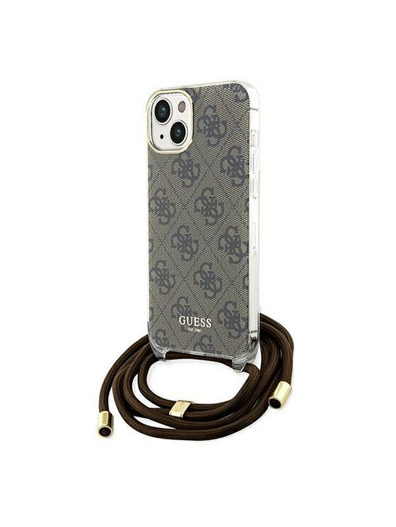 Etui na telefon Guess, Brązowe, iPhone 15
