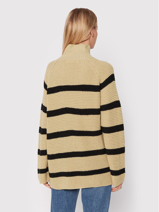 Custommade Custommade Kampsun Talna Stripes 999212319 Beež Relaxed Fit