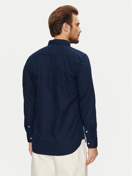Tommy Hilfiger Tommy Hilfiger Marškiniai Flex Dobby MW0MW37578 Tamsiai mėlyna Slim Fit