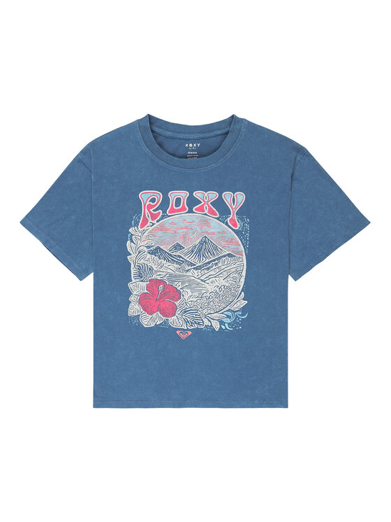 Roxy Roxy T-Shirt Eve Washed ERGZT04137 Modrá Oversize