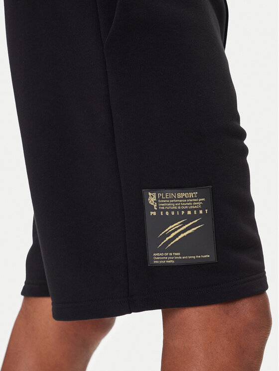 Plein Sport Plein Sport Sport rövidnadrág PAEC MJT2601 STE003N Fekete Regular Fit