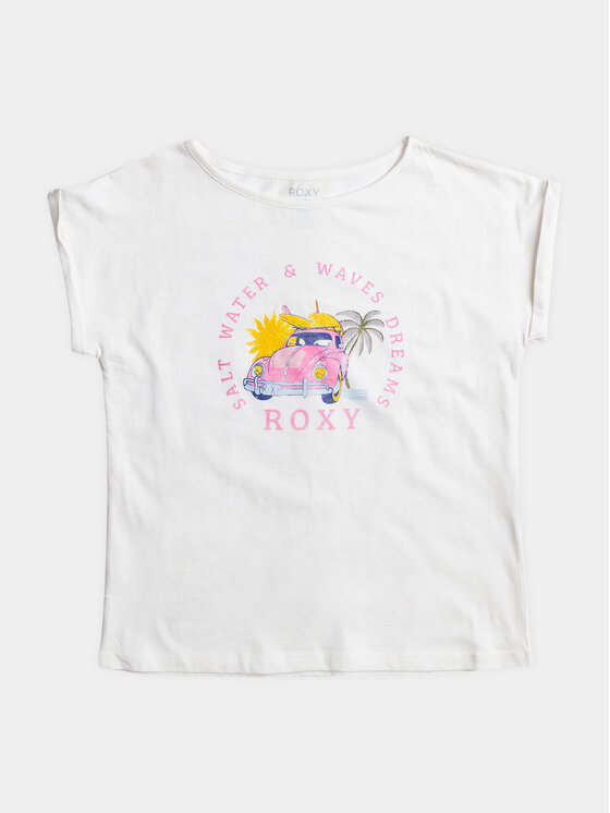 Roxy T-krekls Trouble Fr Me A Tees ERGZT03994 Balts Regular Fit