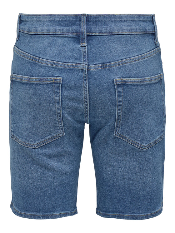 Only & Sons Only & Sons Pantaloni scurți de blugi Weft 22034527 Albastru Regular Fit