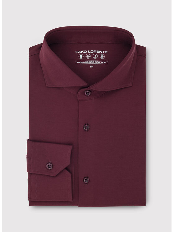 Pako Lorente Pako Lorente Koszula P26WF-1X-020 Bordowy Slim Fit