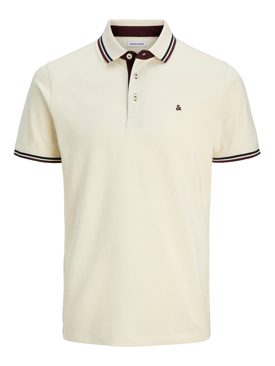 Jack & Jones Jack & Jones Tricou polo Paulos 12136668 Crem Regular Fit