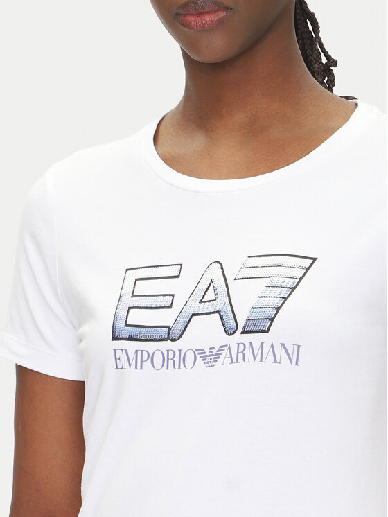 EA7 Emporio Armani EA7 Emporio Armani T-Shirt 7W000183 AF10373 U0002 Biały Regular Fit