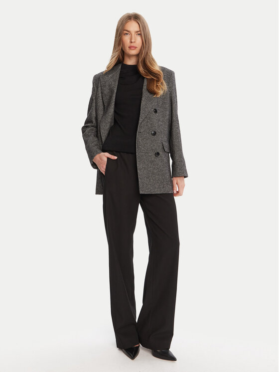BOSS BOSS Spodnie materiałowe Tildina 50543268 Czarny Relaxed Fit