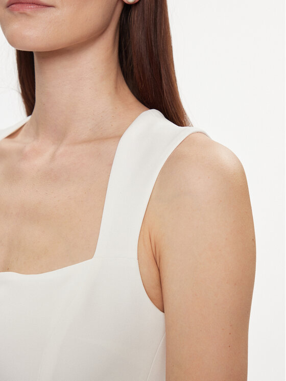 Nissa Nissa Koktel haljina RC14788 Bijela Slim Fit