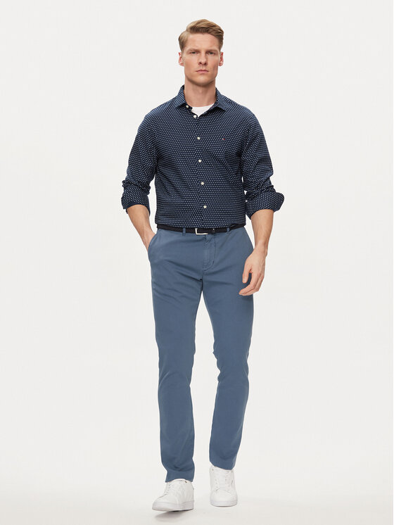 Tommy Hilfiger Tommy Hilfiger Πουκάμισο Circle MW0MW34649 Σκούρο μπλε Slim Fit