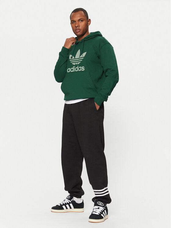 adidas adidas Majica dugih rukava adicolor Classic Trefoil JN7011 Zelena Regular Fit