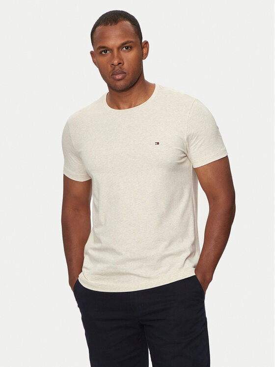 Tommy Hilfiger T-krekls MW0MW10800 Bēšs Slim Fit