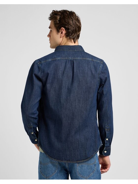 Lee Lee Koszula BUTTON DOWN Niebieski Regular Fit
