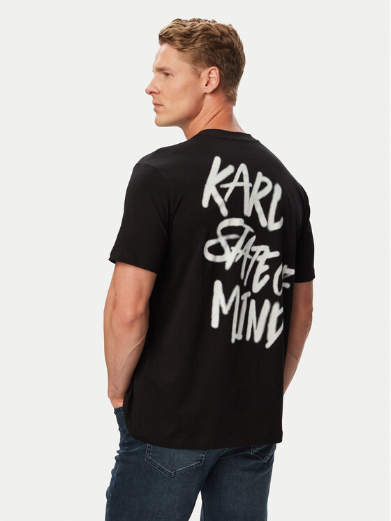 Karl Lagerfeld Jeans Karl Lagerfeld Jeans T-Shirt B3M17005 Czarny Regular Fit