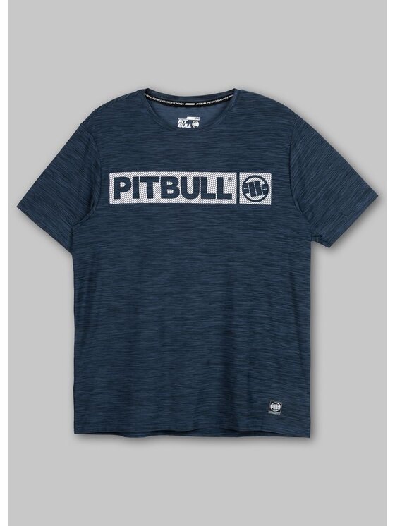 PITBULL PITBULL Koszulka techniczna Casual Sport Hilltop Granatowy Regular Fit