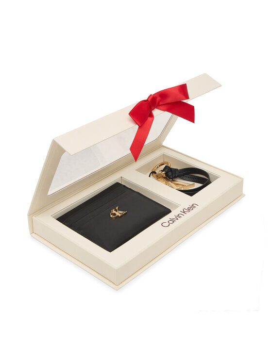 Calvin Klein Calvin Klein Подаръчен сет Ck Cardcase + Ck Key Fob LV04F0000G Черен