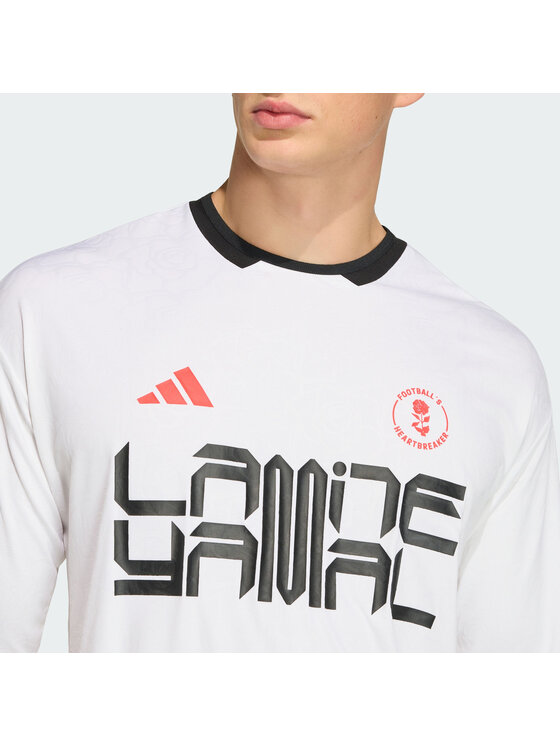 adidas adidas Koszulka techniczna Lamine Yamal Training Tee Biały Loose Fit