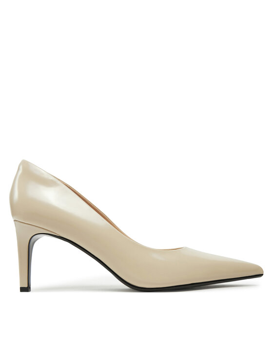 Calvin Klein Augstpapēžu kurpes Heel Pump 70 - Brush L HW0HW02446 Bēšs