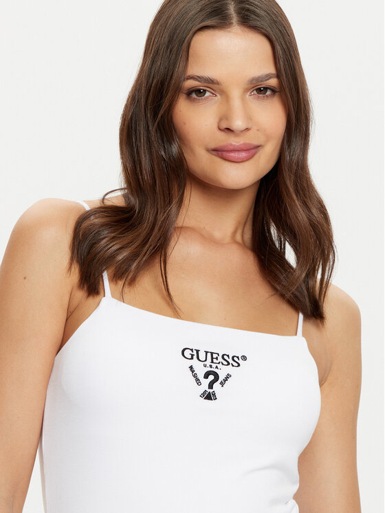 Guess Guess Top V5RP08 KCOA2 Alb Regular Fit