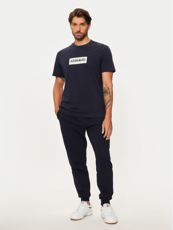 Napapijri Napapijri T-krekls S-box Logo NP0A4I3L Tumši zils Regular Fit