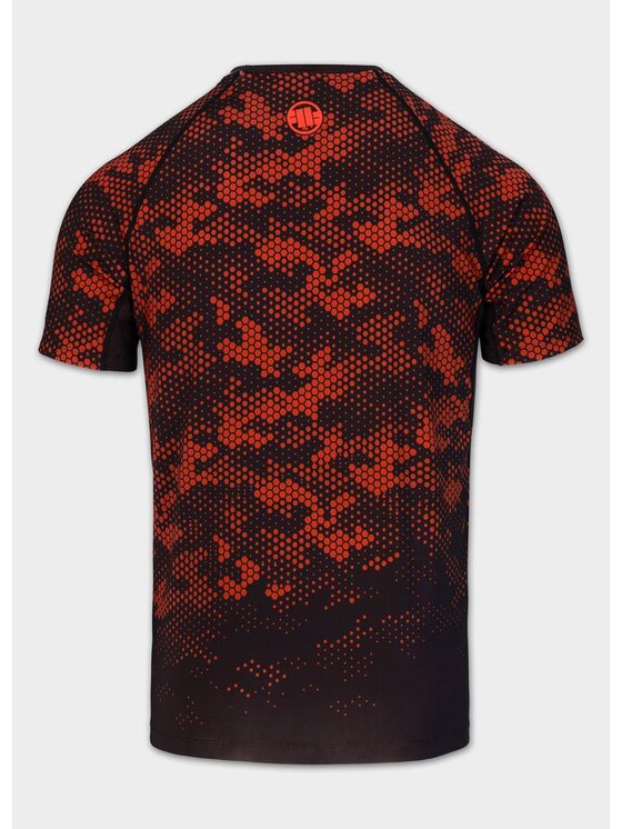 PITBULL PITBULL Koszulka techniczna HEX CAMO HILLTOP Czerwony Regular Fit
