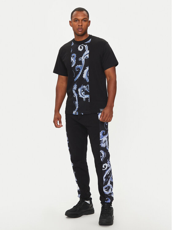 Versace Jeans Couture Versace Jeans Couture Donji dio trenerke 77GAA3C0 FS161 Crna Regular Fit