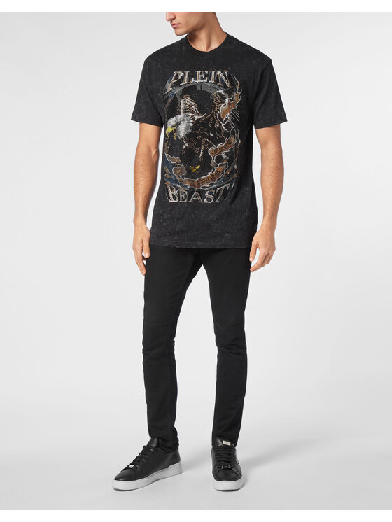 PHILIPP PLEIN PHILIPP PLEIN Tričko 11573 Čierna Regular Fit