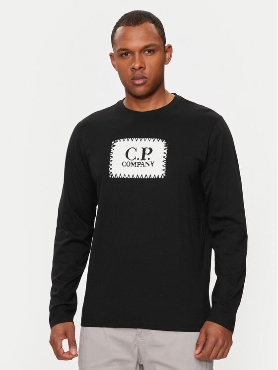 C.P. Company Longsleeve krekls 16CMTS265A005100W Melns Regular Fit