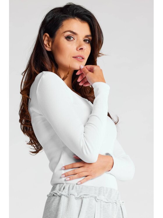Infinite You Infinite You Blúzka M284 Biela Basic Fit