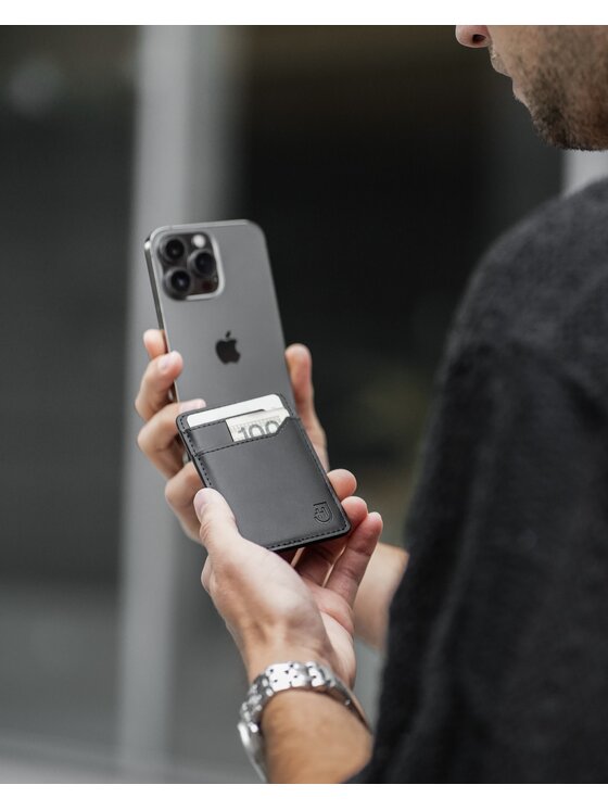 James Hawk James Hawk Mały Portfel Męski Magnetyczny portfel do iPhone'a Szary