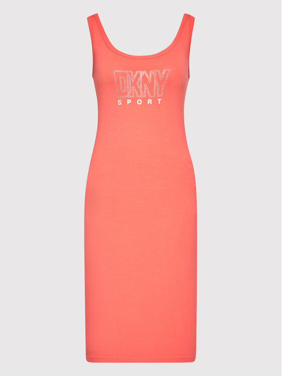 DKNY Sport DKNY Sport Sukienka letnia DP2D4646 Koralowy Slim Fit
