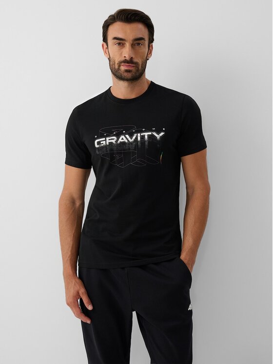 4F 4F Tričko 4FRAW26TTSHM4667-20S Čierna Regular Fit