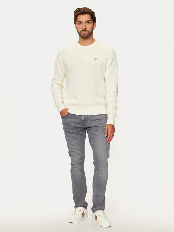 Guess Jeans Guess Jeans Pullover M4BR30 Z3HM1 Écru Regular Fit