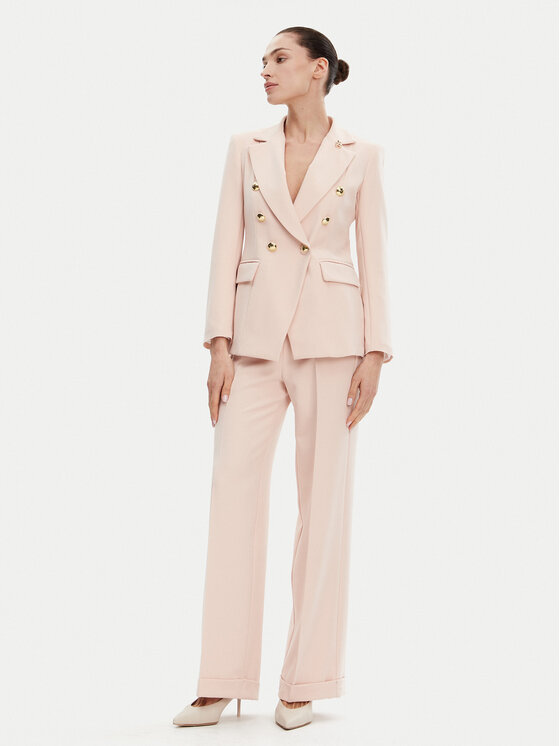 Maryley Maryley Pantaloni din material 25EB537/M26/43PY Roz Regular Fit