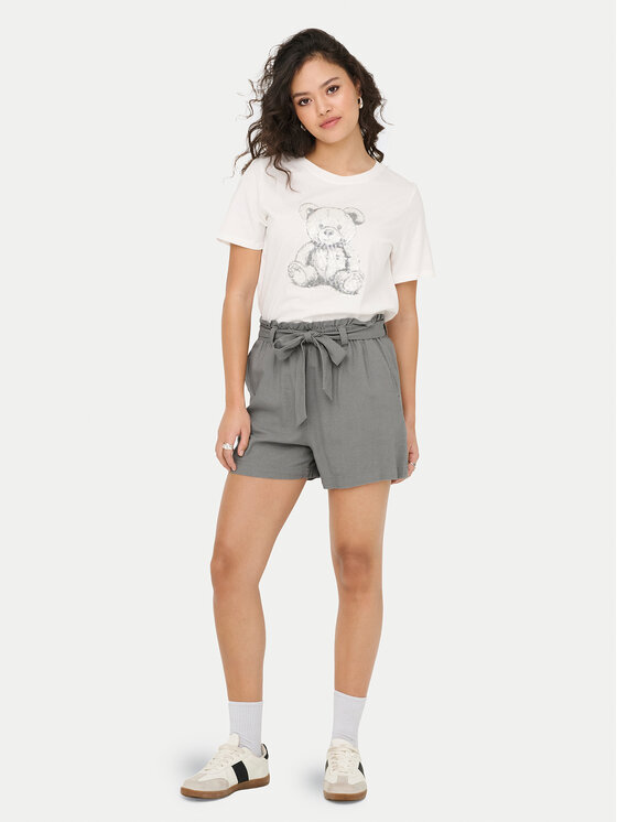 JDY JDY Pantalon scurți din material Say 15225921 Gri Regular Fit