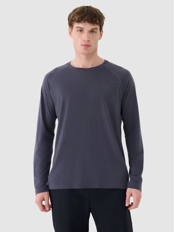 4F 4F Koszulka techniczna HALNY Szary ciemny Regular Fit