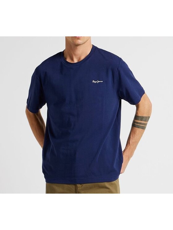 Pepe Jeans Pepe Jeans T-Shirt PMU20016 595 Tmavomodrá Regular Fit
