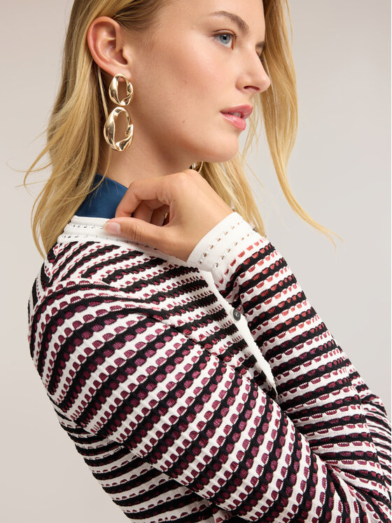 Motivi Motivi Cardigan M355W004060N0S1 Bianco Regular Fit