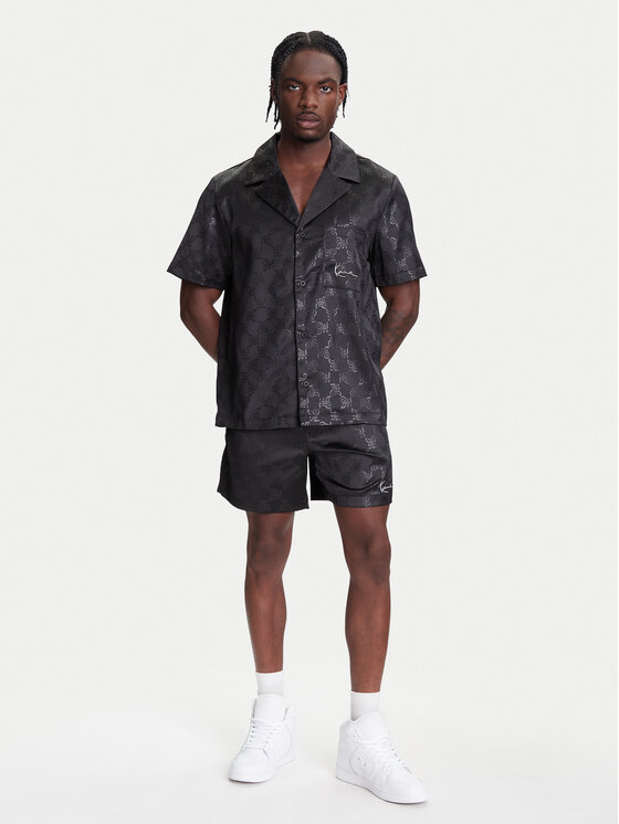 Karl Kani Karl Kani Sportske kratke hlače Signature All Over Print Resort PD00005302 Crna Regular Fit
