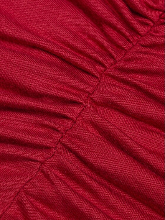 Le Collet Le Collet Bluzka VELMIRA Czerwony Slim Fit