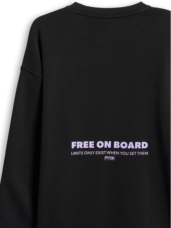 4F 4F Bluza FOB Czarny Loose Fit