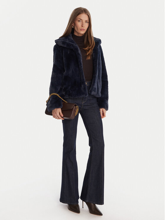 Guess Guess Шуба W0BL0N WDCH0 Cиній Regular Fit