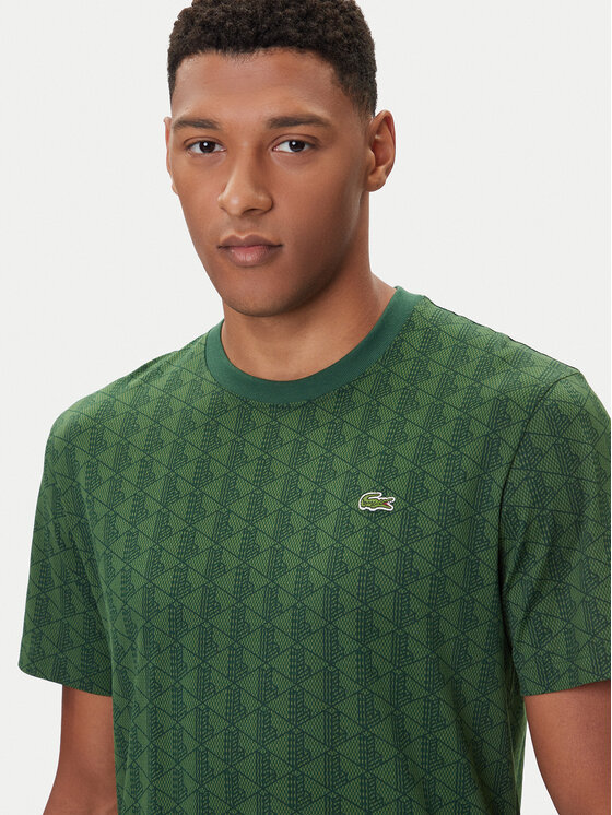 Lacoste Lacoste T-krekls TH5902 Zaļš Classic Fit