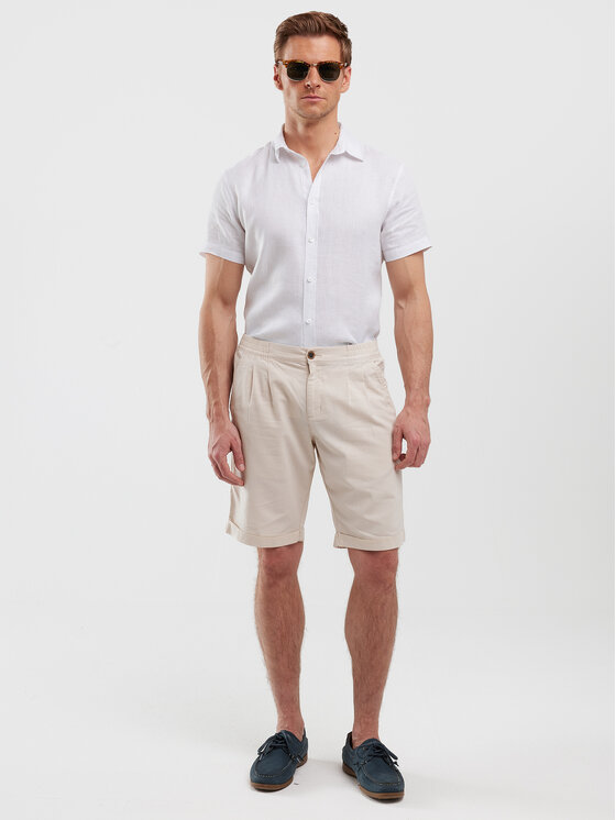 BIG STAR BIG STAR Koszula LINERS Biały Slim Fit