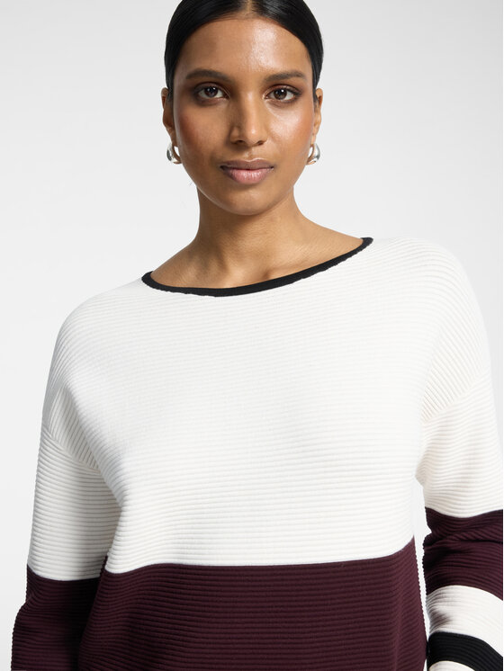 Elena Mirò Elena Mirò Sweter M054Z100871N0B1 Biały Over Fit