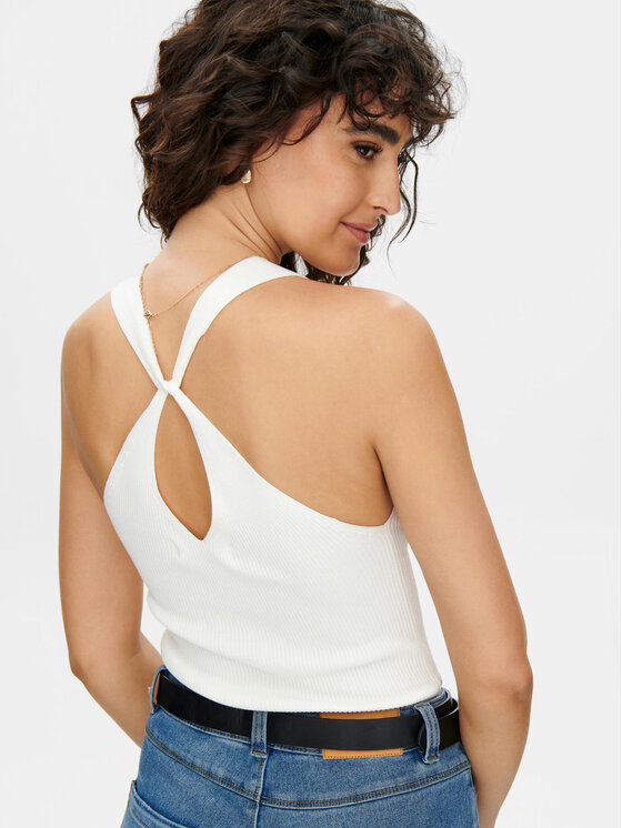 JDY JDY Топ Sabrina 15258897 Білий Slim Fit