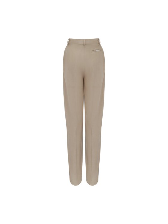 La Mania La Mania Pantaloni di tessuto SOHO 2 Beige Classic Fit