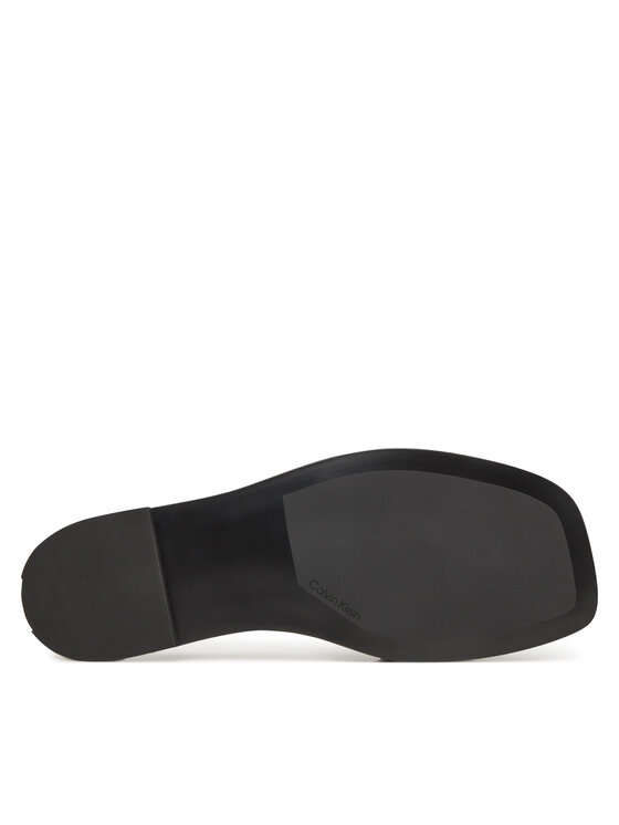 Calvin Klein Calvin Klein Şlapi Flat Slide W/Ck Hw Big - Lth HW0HW02482 Negru