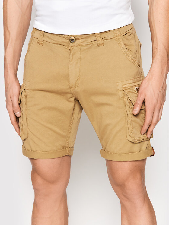Alpha Industries Alpha Industries Pantalon scurți din material Crew 176203 Bej Regular Fit